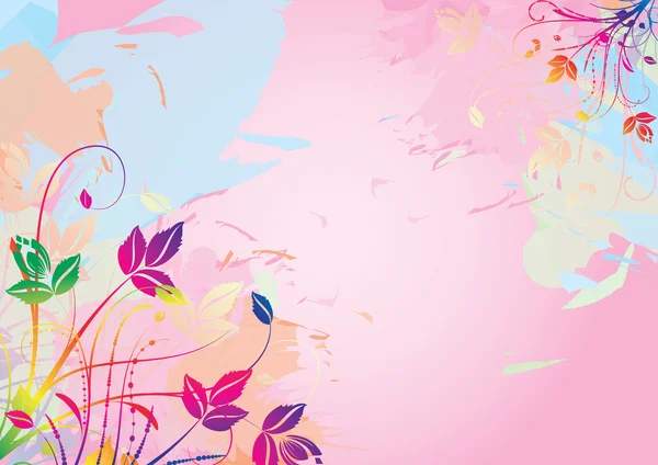 Akvarel květinové pozadí — Stockový vektor