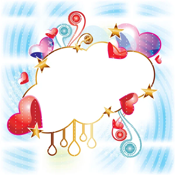 Fancy retro cloud banner — Stock Vector