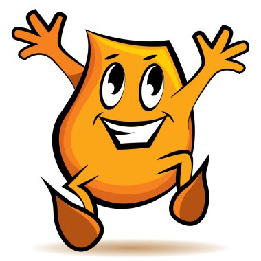 Cartoon character - happy jump clipart