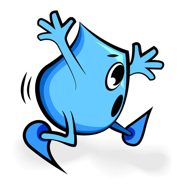 Cartoon character - Blinky -scared — Stock Vector