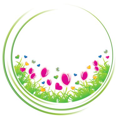 Spring circle clipart