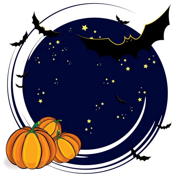 Halloween tecknad bakgrund — Stock vektor
