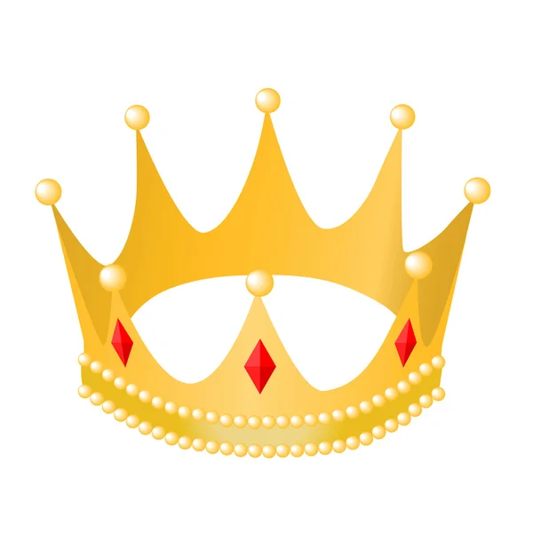 Oro corona reale — Vettoriale Stock