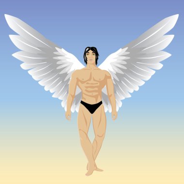 Strong beautiful angel clipart