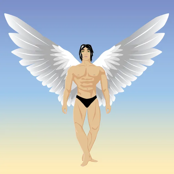 Înger frumos puternic — Vector de stoc