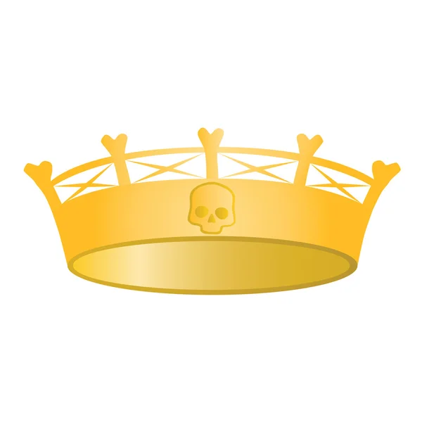 Corona in oro con teschio Vettoriali Stock Royalty Free