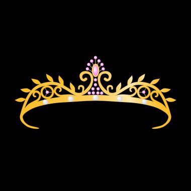 Gold tiara princess clipart