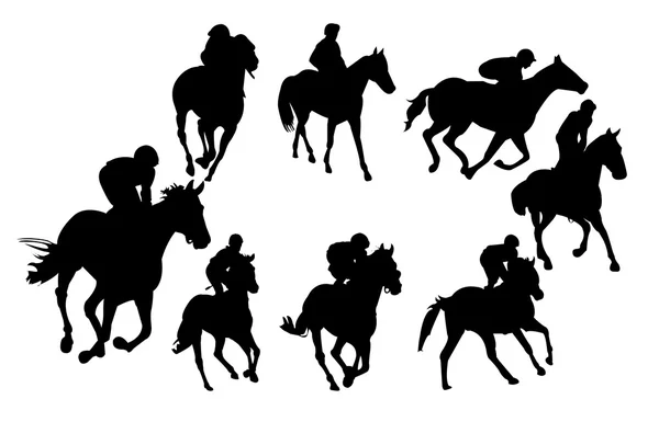 Cavallo a cavallo - vettore — Vettoriale Stock