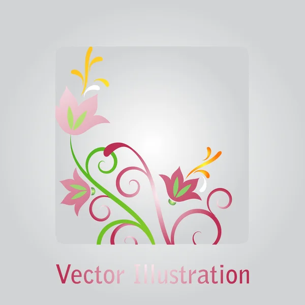 Blommig ram element - vektor — Stock vektor