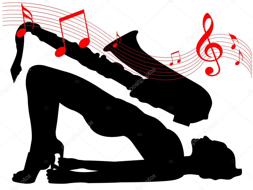 Saxophone girl — Stock Vector © mijo69 3751889