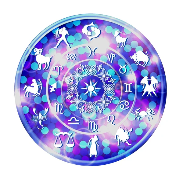 Ilustração de um disco do zodíaco — Fotografia de Stock