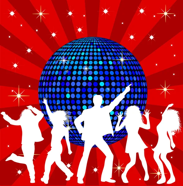 Disco Ball and dancing — Stock Photo, Image