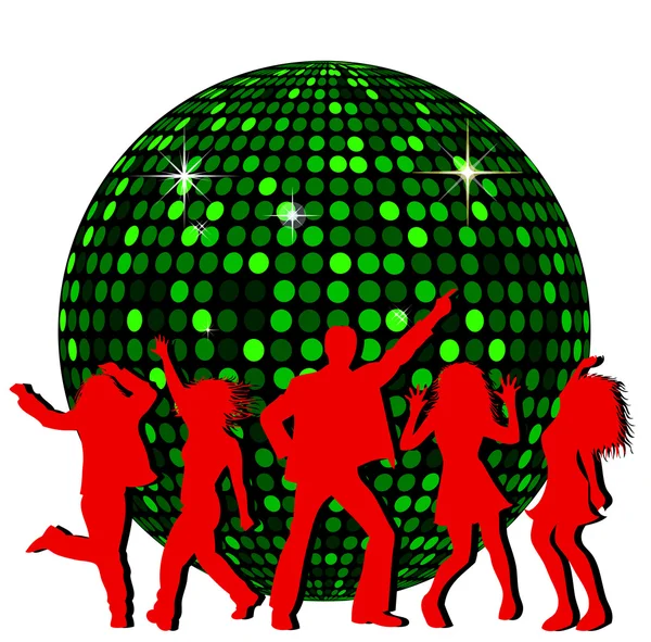 Disco koule a tanec — Stockfoto