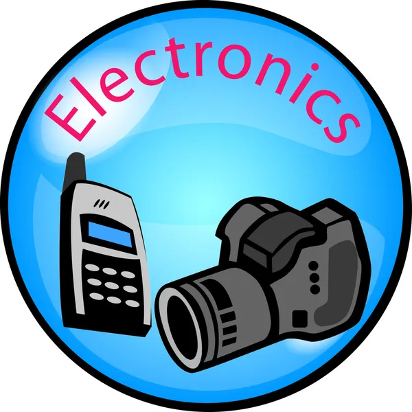 Eletrônica de botão — Fotografia de Stock