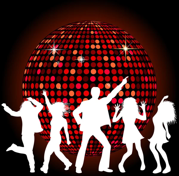Disco koule a tanec — Stock fotografie