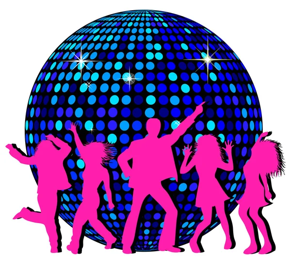 Disco Ball and dancing — Stock Photo, Image