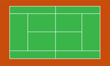 Tennis court clipart