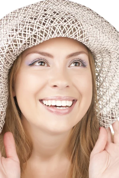 Sonriente chica en sombrero — Foto de Stock
