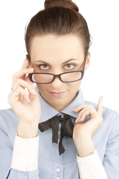 Pretty young girl in glasses — Stock Photo, Image