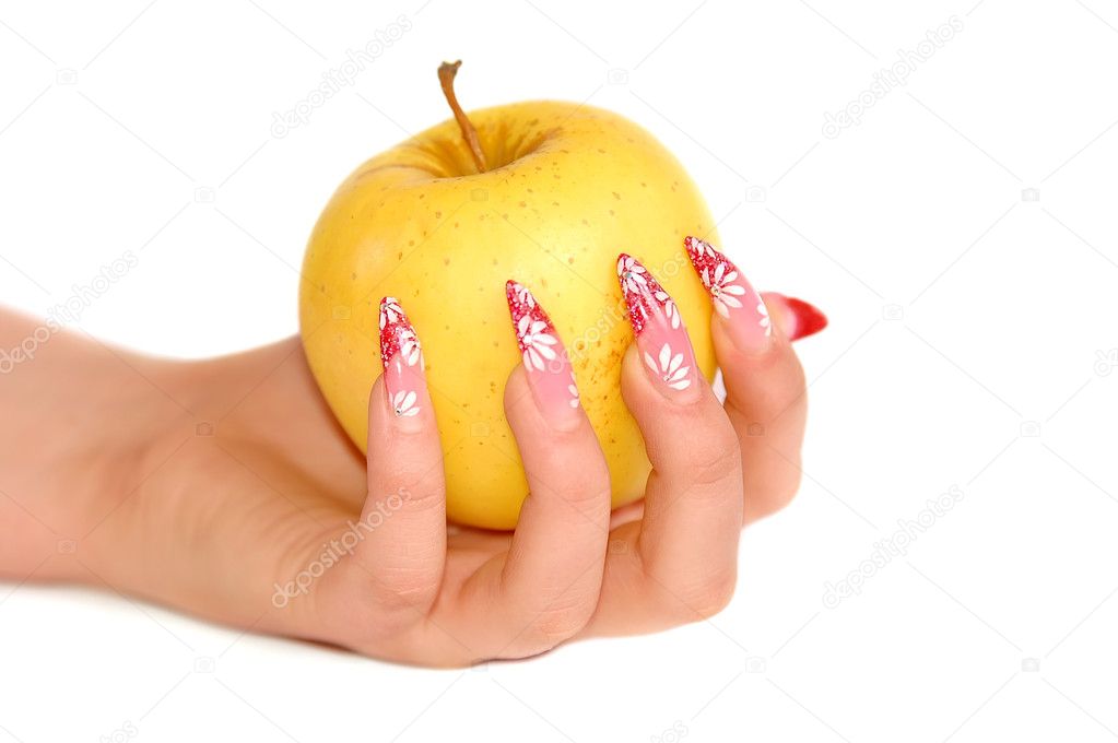 Hand, holding an apple — Stock Photo © McAndy #2741760