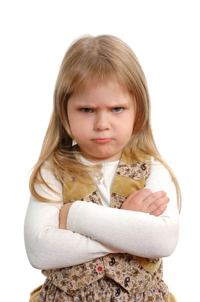 The angry little girl Royalty Free Stock Images