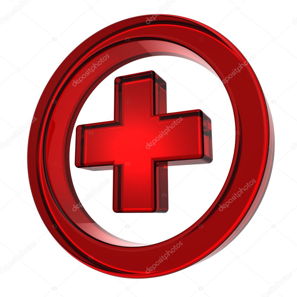 Red cross in the circle — Stock Photo © ppart1 #2699645