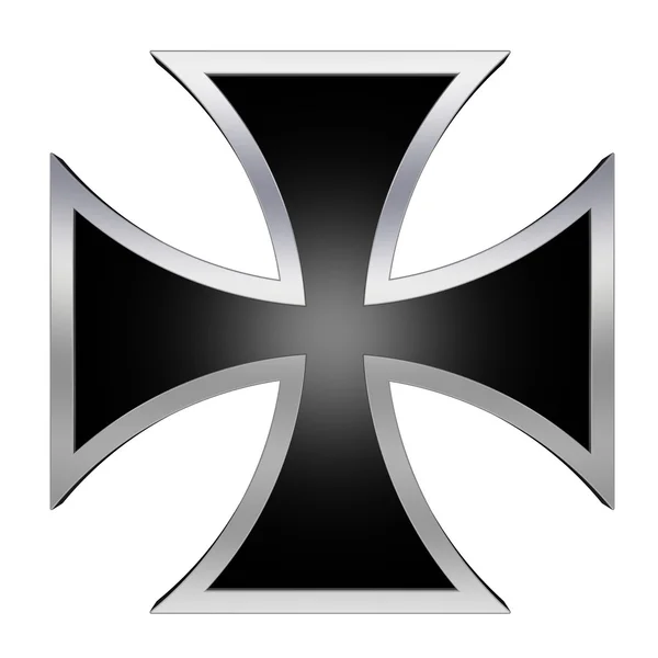 Zilveren choppers Kruis geïsoleerd op wit — Stockfoto