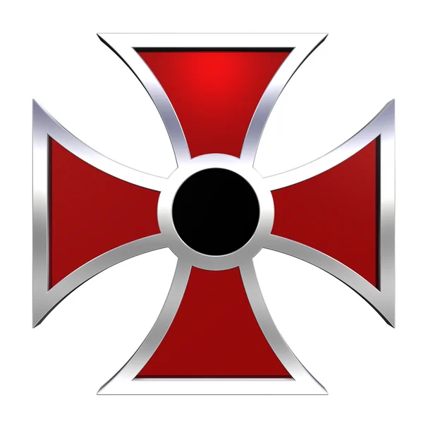 Croix d'hachoirs noirs et rouges — Photo