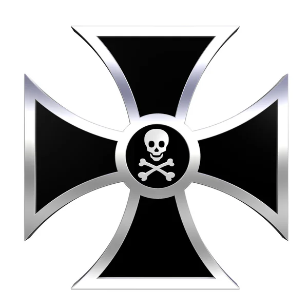 Śmigłowce czarny krzyż na białym tle na biały — Zdjęcie stockowe