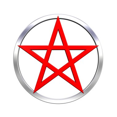Pentagram isolated on white clipart