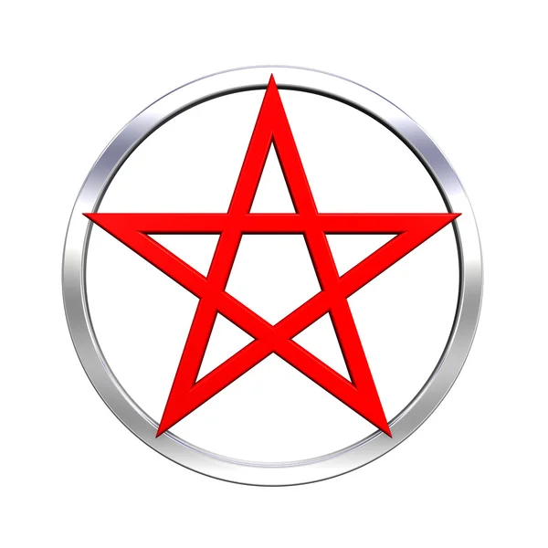 stock image Pentagram isolated on white