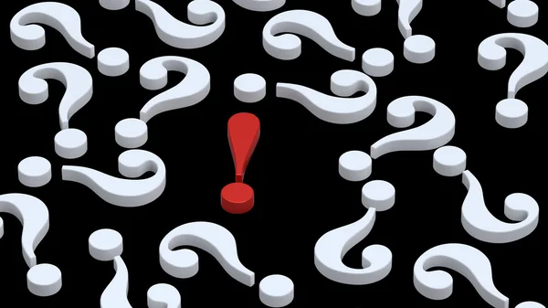 Question marks with exclamation sign — Stock Photo, Image