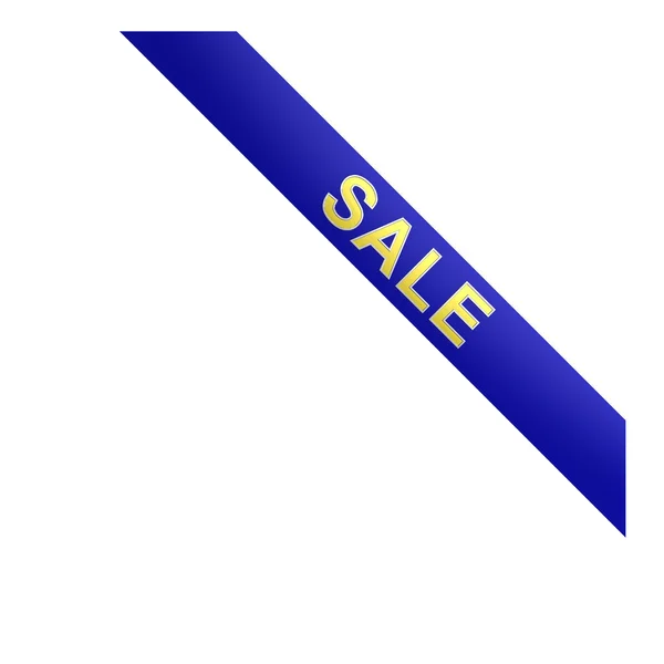 Sale corner label in dark blue — Stock Photo, Image