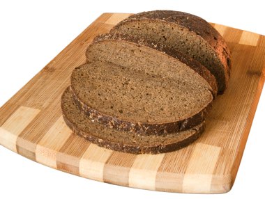 Black bread on board clipart