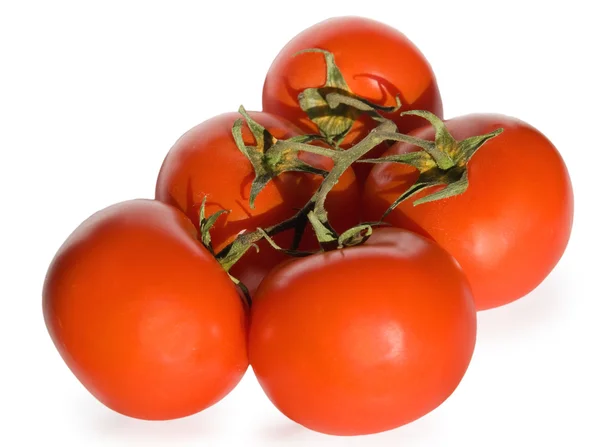 Five red tomatos — Stock Photo, Image