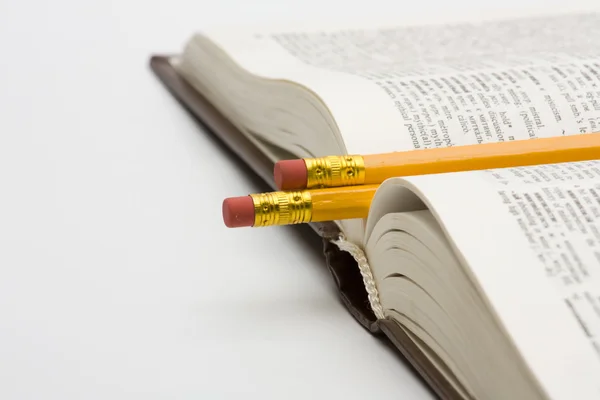 Book and pencils — Stock Photo, Image