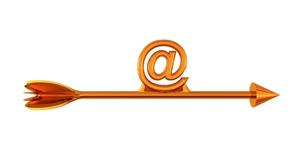 Arrow and email sign — Stock Photo, Image