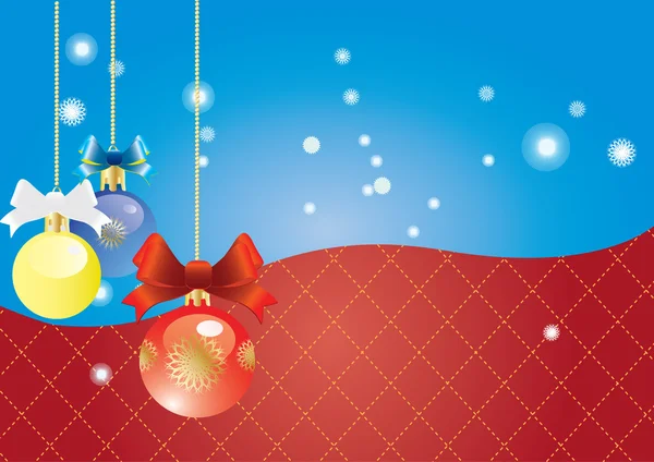 Elegante kerst achtergrond met kerstballen — Stockvector