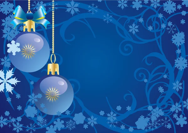 Абстрагируясь от Рождества на голубом фоне — стоковый вектор
