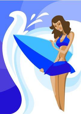 Surfing clipart