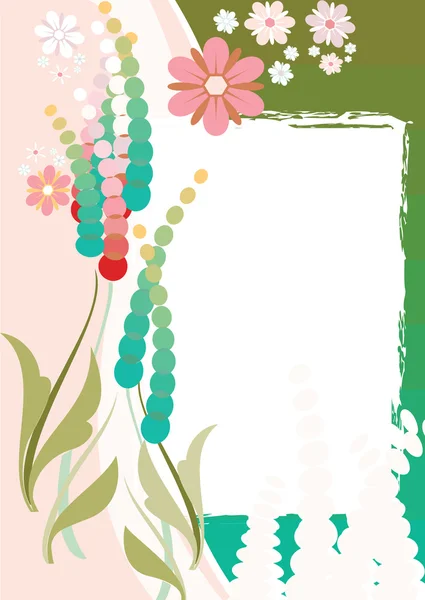 Decorative background with a floral motif — Stock Vector