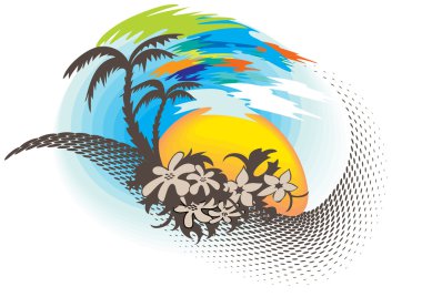 Tropical paradise clipart