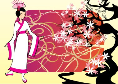 Japanese woman clipart