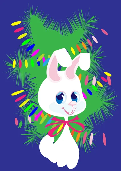 Beyaz tavşan — Stok Vektör