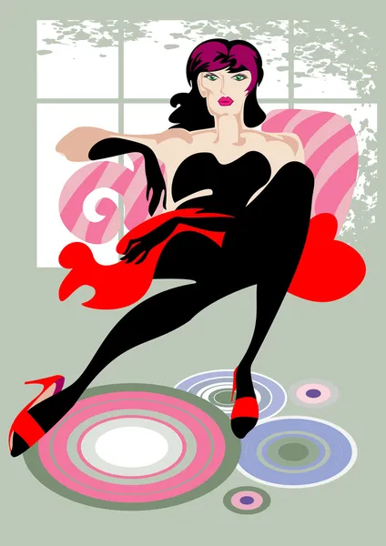 Sexy lady — Stock Vector