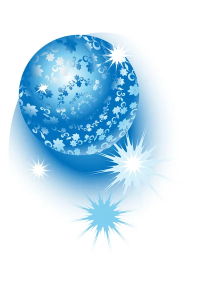 Blue Christmas ball — Stock Vector