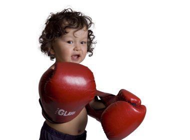 The young boxer. clipart