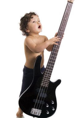The young guitarist. clipart