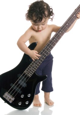 The young guitarist. clipart