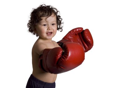 The young boxer. clipart